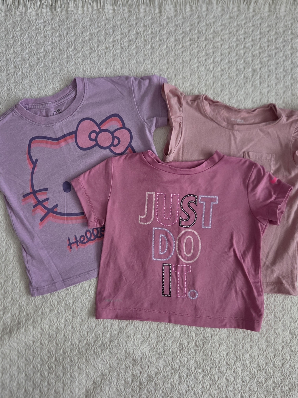 Toddler Girl Trio Tshirt Set Hello Kitty, Nike & Simple Joys